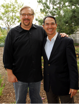 Howard Partridge with Rick Warren, author of the Purpose Driven Life 